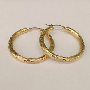 10kt real gold hoop earring for women